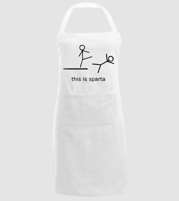 this is sparta model alb pe tricou