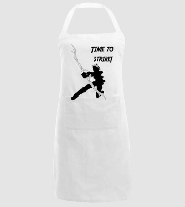 Time to strike model alb pe tricou