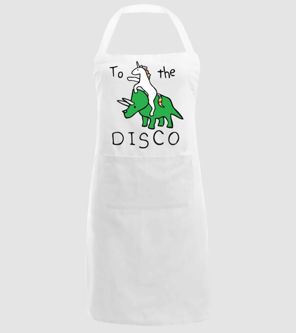 To the disco! model alb pe tricou