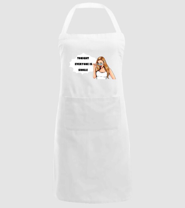 Tonight everyone is single model alb pe tricou