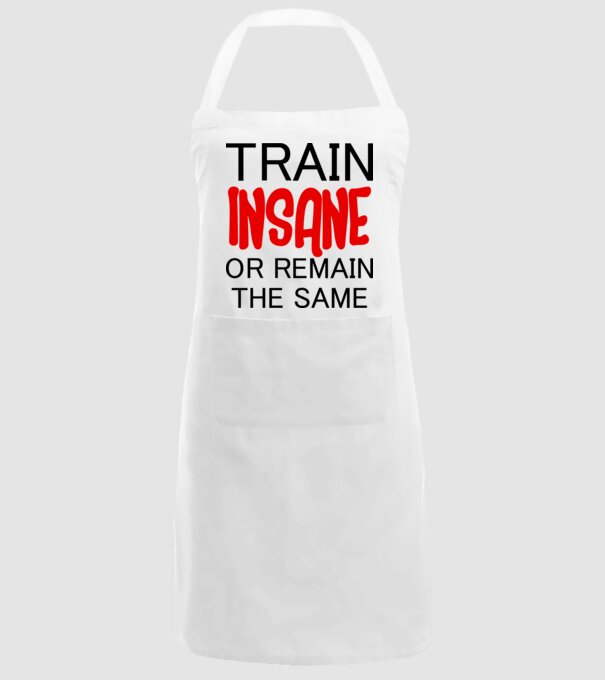 train insane model alb pe tricou