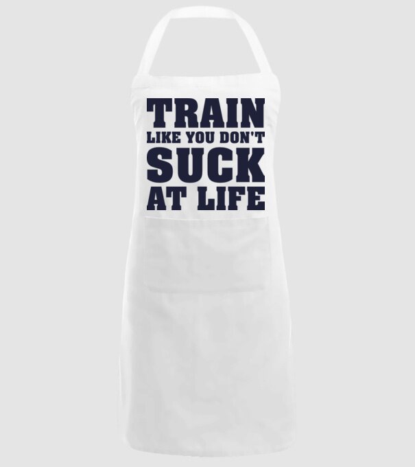 Train like you dont suck at life model alb pe tricou