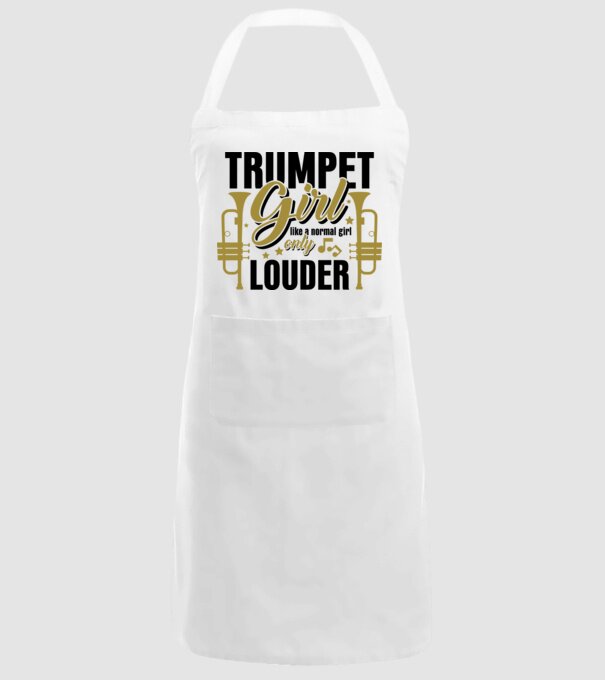 Trumpet girl model alb pe tricou