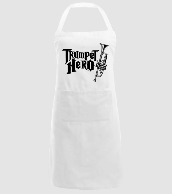 Trumpet Hero model alb pe tricou