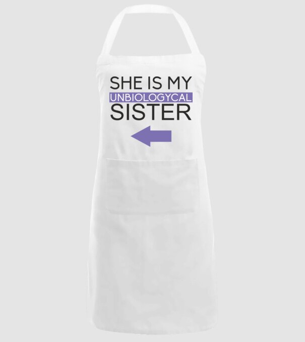 Unbiologycal Sister 02 model alb pe tricou