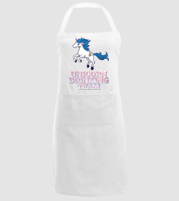 Unicorn drinking team model alb pe tricou