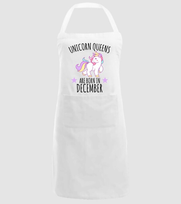 Unicorn Queens are born - December model alb pe tricou