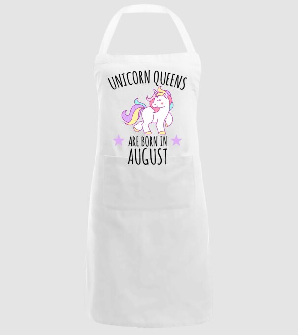Unicorn queens are born in - August model alb pe tricou
