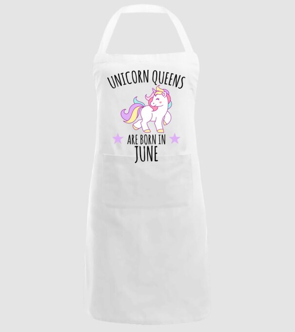 Unicorn queens are born in - June model alb pe tricou