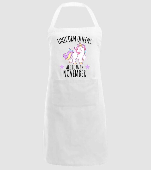 Unicorn Queens are born in - November model alb pe tricou