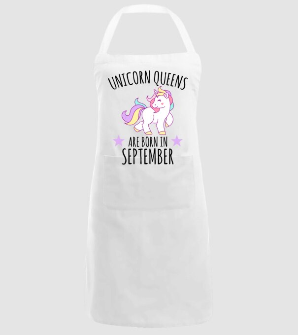 Unicorn queens are born in - September model alb pe tricou