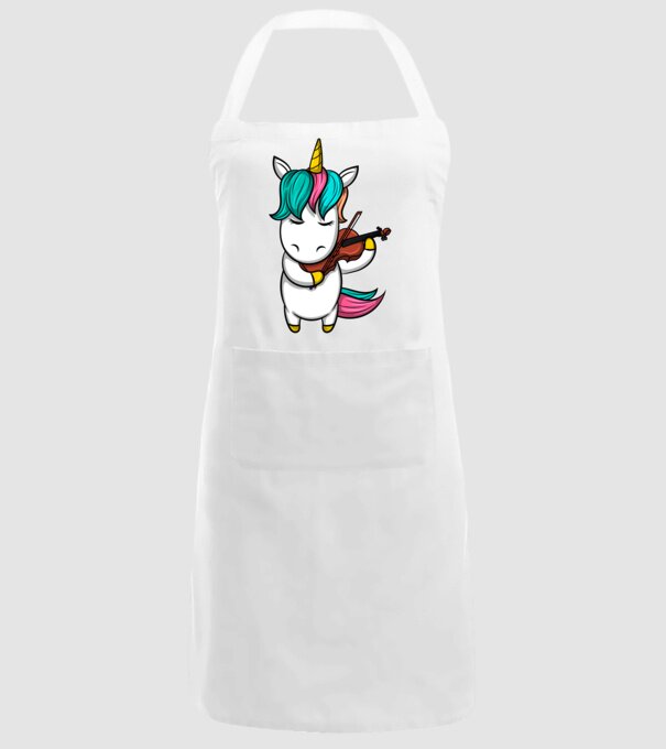Unicorn Violin model alb pe tricou