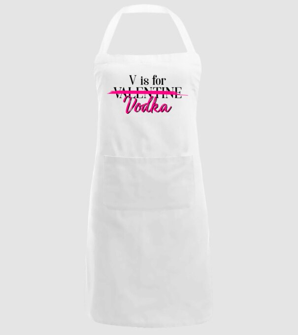 V for Vodka model alb pe tricou