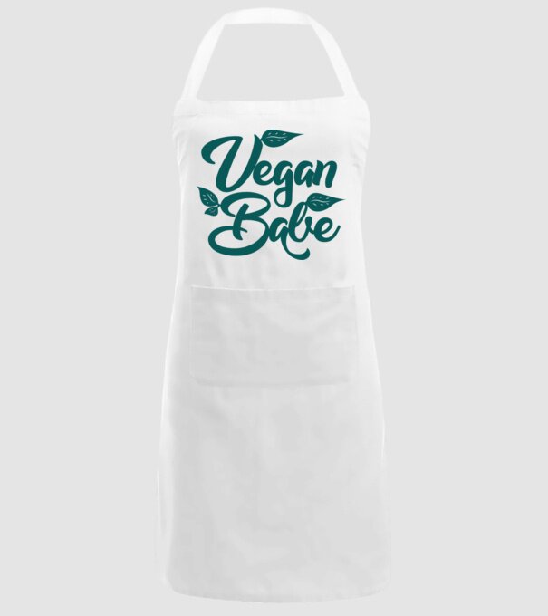 Vegan Babe model alb pe tricou