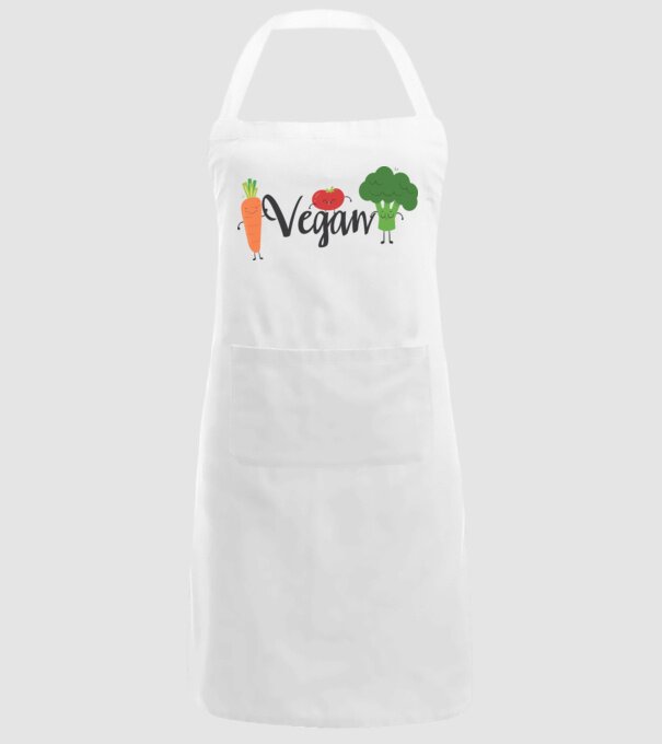 Vegan veggies model alb pe tricou