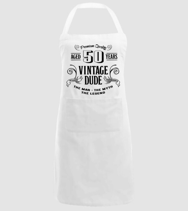 Vintage Dude - 50 model alb pe tricou