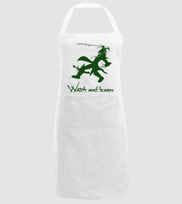 Watch and learn model alb pe tricou