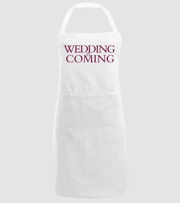 Wedding is coming model alb pe tricou