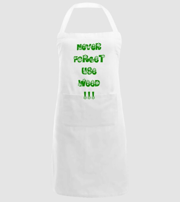 Weed model alb pe tricou