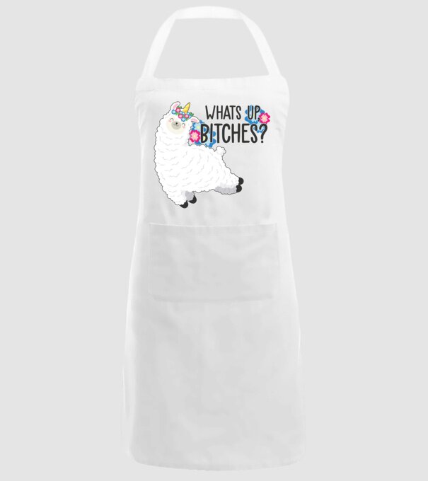 Whatsup bitches model alb pe tricou