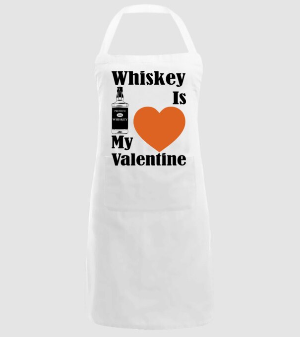 Whiskey Valentine model alb pe tricou