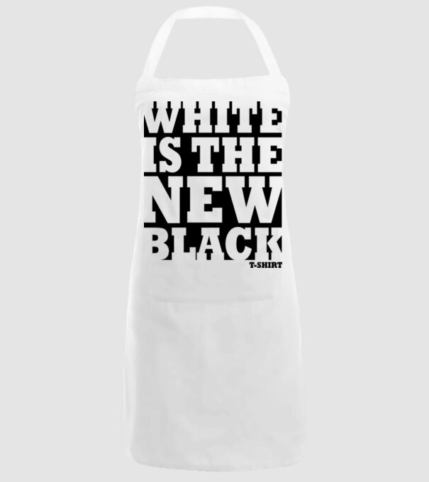 White is the new black model alb pe tricou