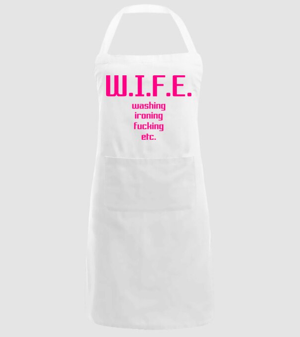 WIFE 3 model alb pe tricou