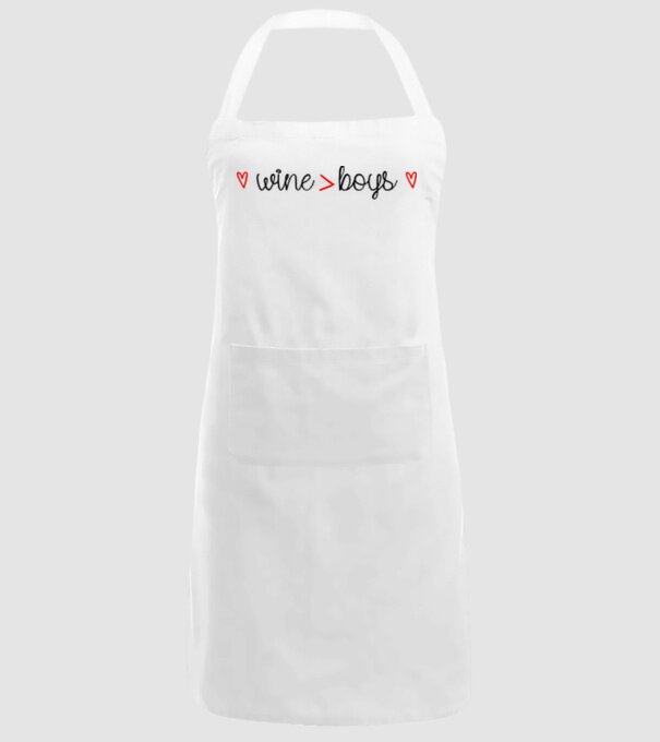 Wine and boys model alb pe tricou