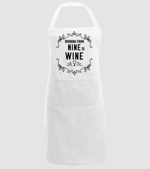 Wine tasting team Working from nine to wine model alb pe tricou