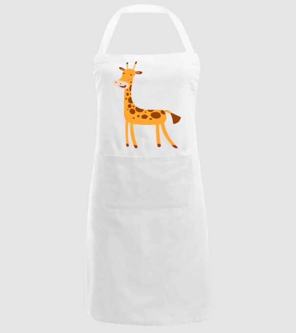 Girafă drăguță model alb pe tricou