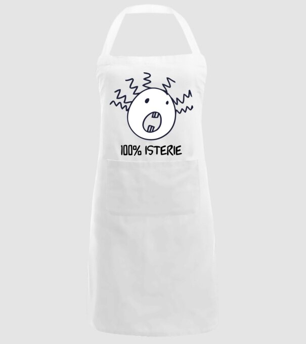 100% isterie model alb pe tricou
