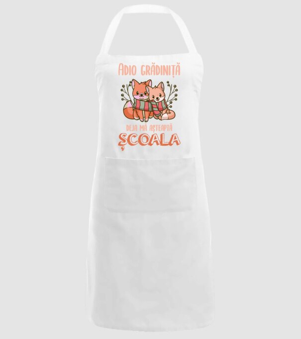 Adio grădiniță, deja mă așteaptă școala model alb pe tricou