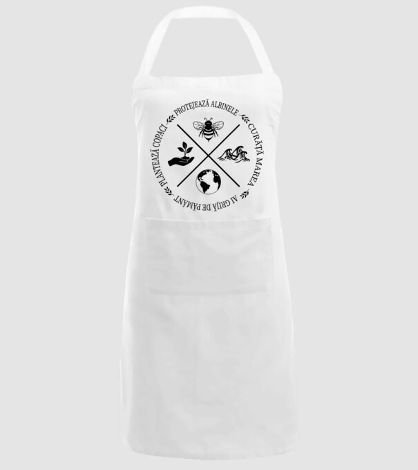 Ai grijă de Pământ model alb pe tricou