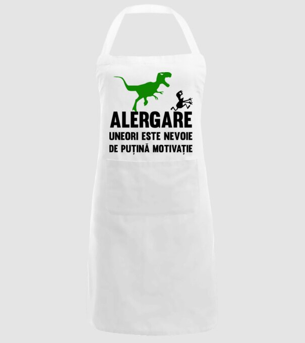 Alergare - uneori este nevoie de puțină motivație model alb pe tricou