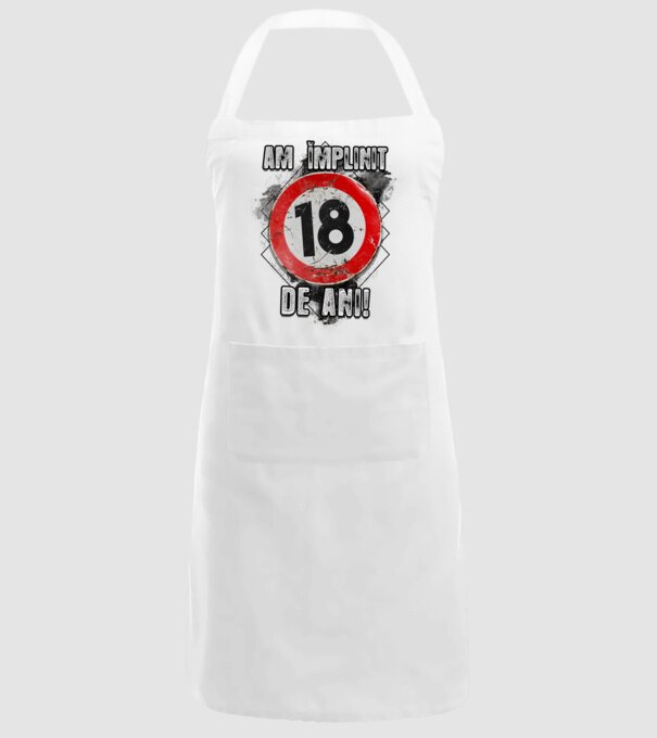 Am împlinit 18 de ani! model alb pe tricou