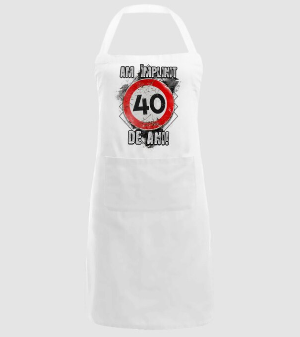 Am împlinit 40 de ani! model alb pe tricou