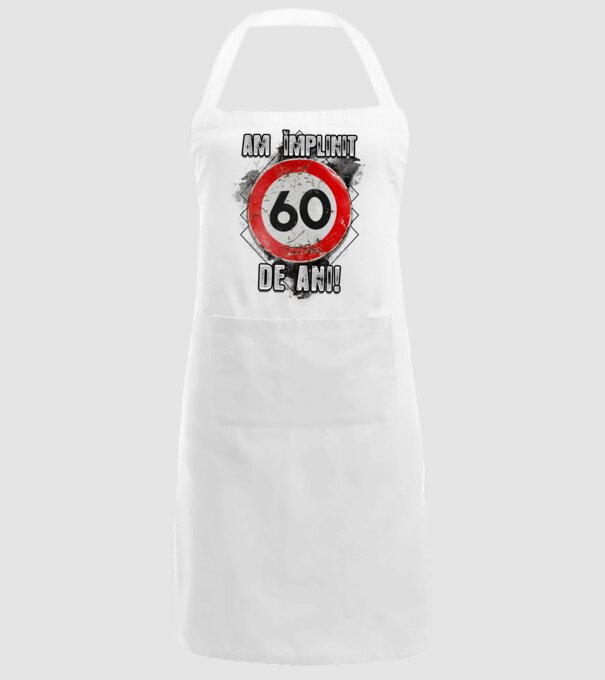 Am împlinit 60 de ani! model alb pe tricou