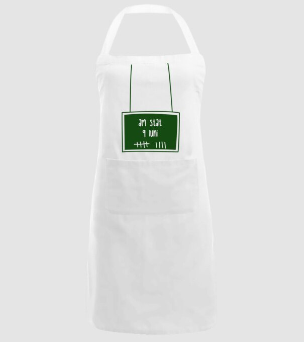 am stat 9 luni model alb pe tricou
