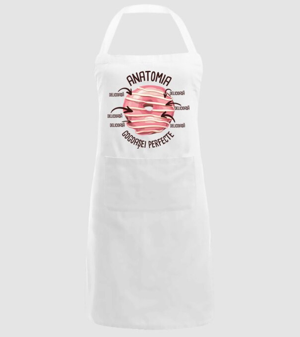 anatomia gogoașei perfecte: delicioasă model alb pe tricou