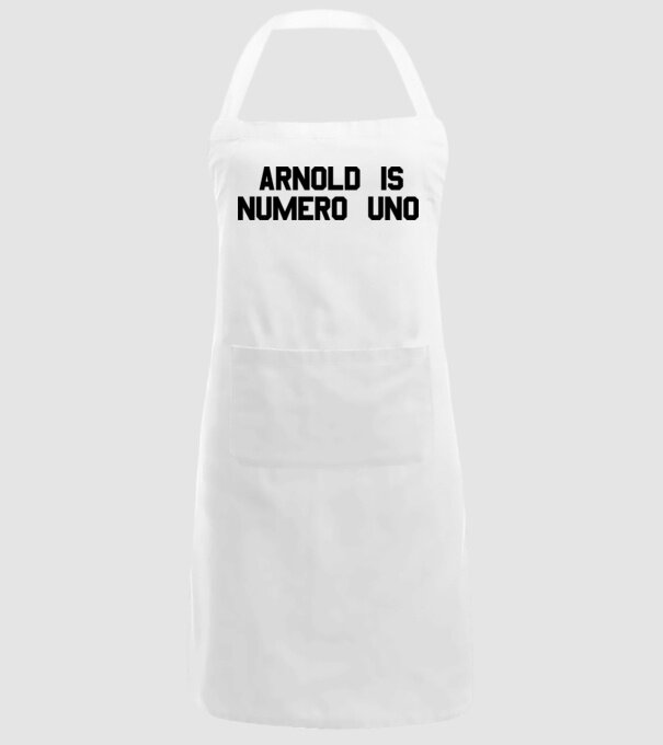 Arnold is Numero Uno model alb pe tricou