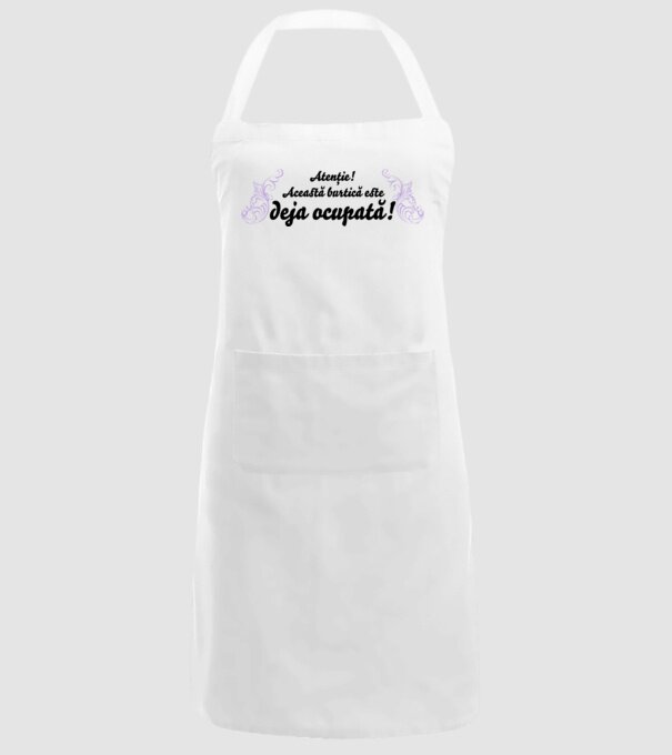 Atenție! Această burtică este deja ocupată! model alb pe tricou