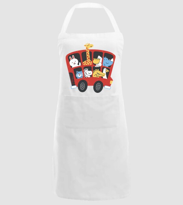Autobuze model alb pe tricou