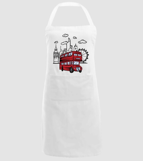 Autobuze model alb pe tricou