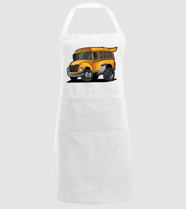 Autobuze model alb pe tricou