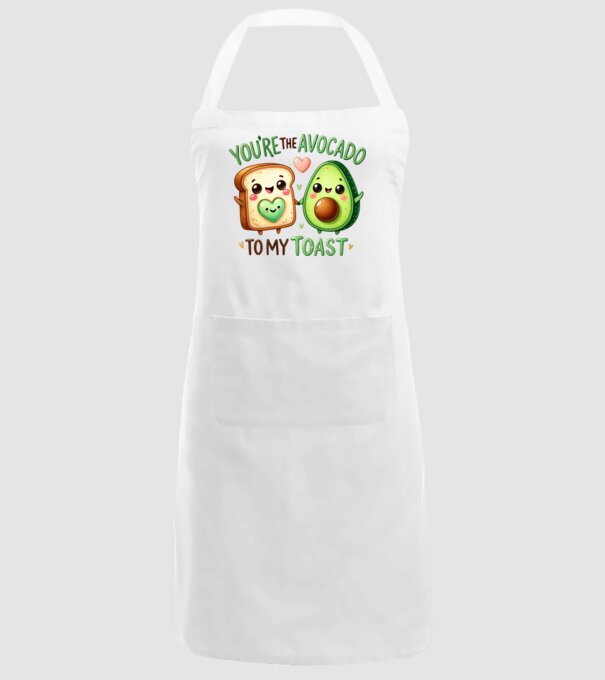 Avocado to my Toast model alb pe tricou