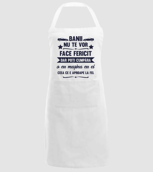 Banii nu te vor face fericit, dar poți cumpăra o cu mașina cu ei, ceea ce e aproape la fel model alb pe tricou