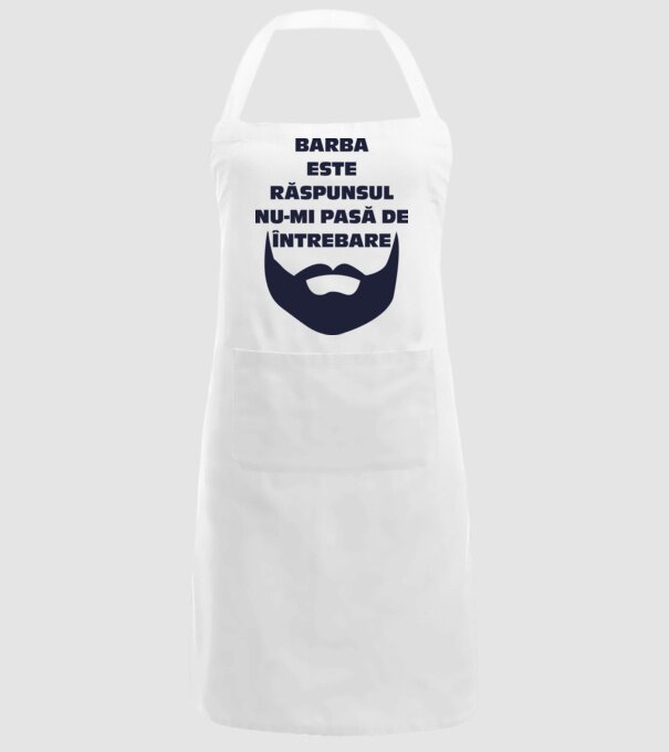 barba este răspunsul, nu-mi pasă de întrebare model alb pe tricou
