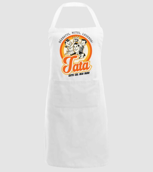 Bărbatul, mitul, legenda! Tata este cel mai bun! model alb pe tricou