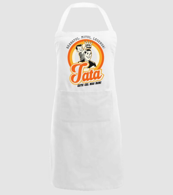 Bărbatul, mitul, legenda! Tata este cel mai bun! model alb pe tricou