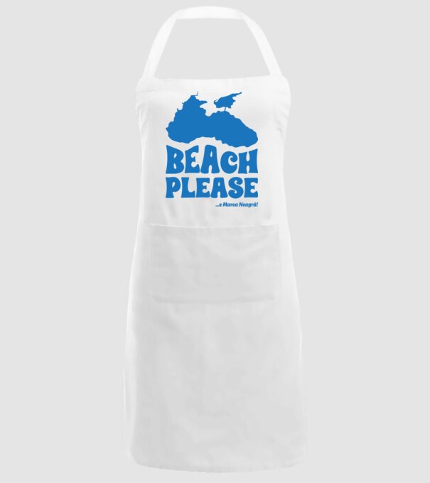 Beach please, e Marea Neagră! model alb pe tricou